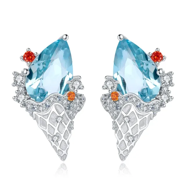 JewelryPalace Gelato 3.5ct Orecchini Argento Topazio