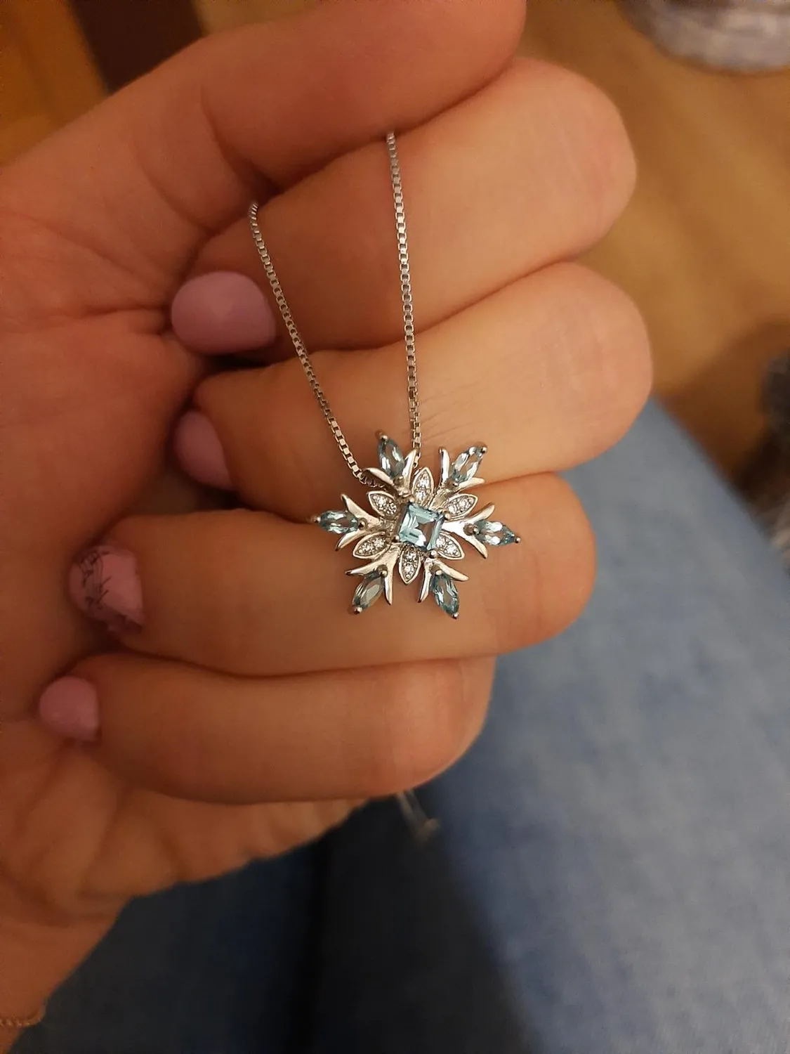 JewelryPalace Fiocco di Neve collana topazio argento 45cm