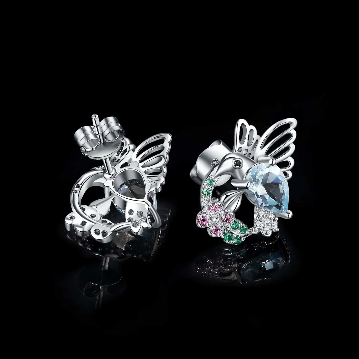 JewelryPalace Colibrì 1.9ct orecchini argento topazio azzurro