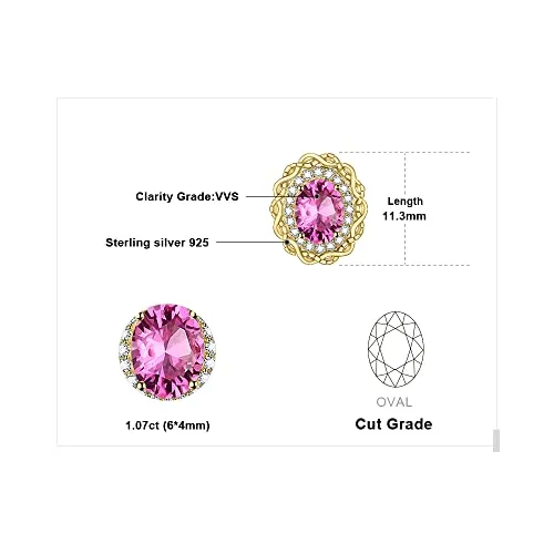 JewelryPalace Halo Rosa orecchini argento punto luce