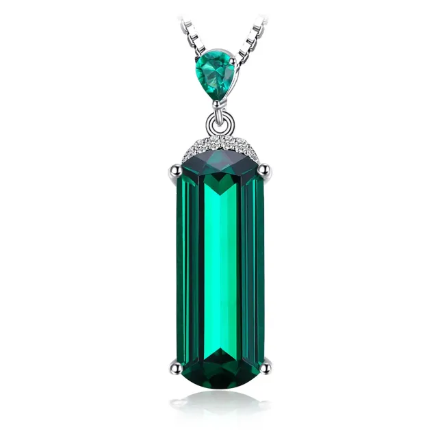 JewelryPalace 4.4ct Smeraldo Collana Argento 45cm Pietra Verde