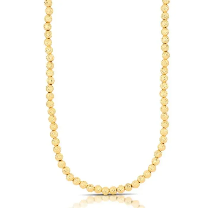 Gioielli Celiento Girocollo Palline Diamantate Oro Giallo 18kt
