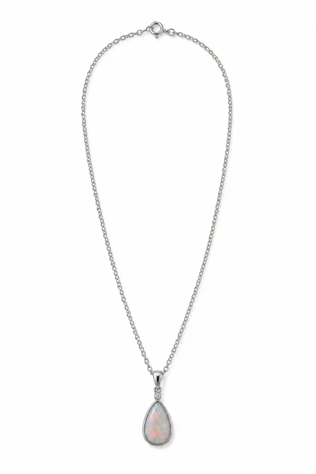 Victoria Jane Celestial Opal collana argento diamante