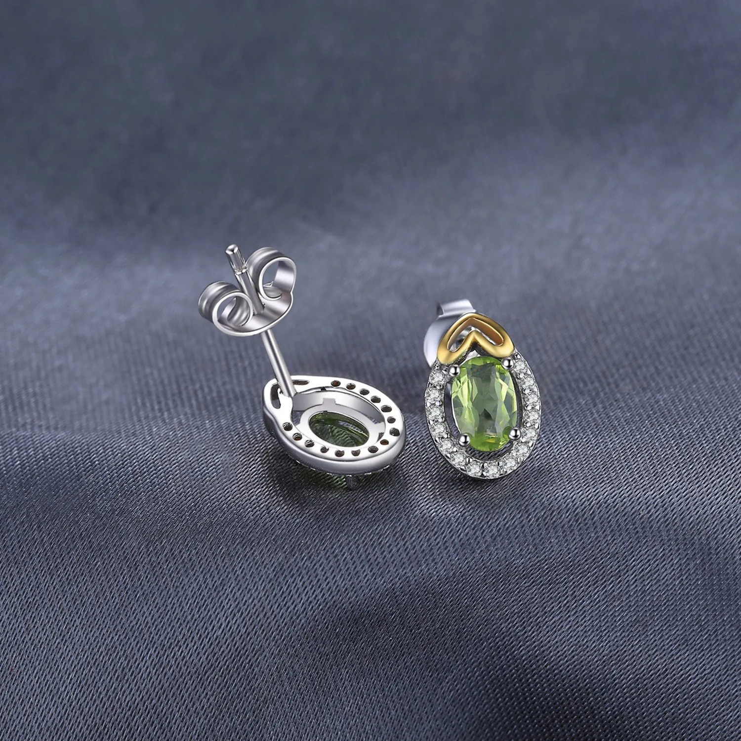 JewelryPalace Cuore Dorati Orecchini Argento 925 Peridoto