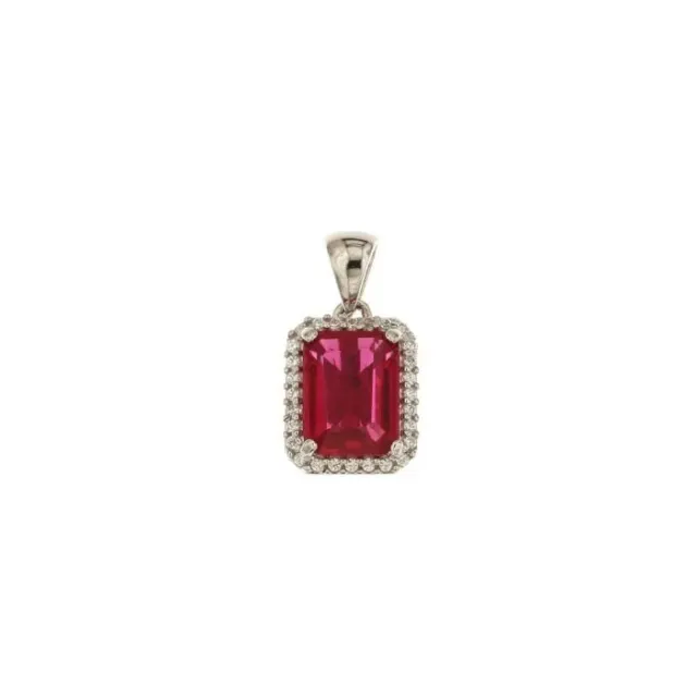Gioielli Celiento Pietra Rossa ciondolo oro bianco 18kt donna