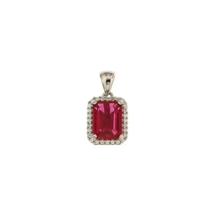 Gioielli Celiento Pietra Rossa ciondolo oro bianco 18kt donna
