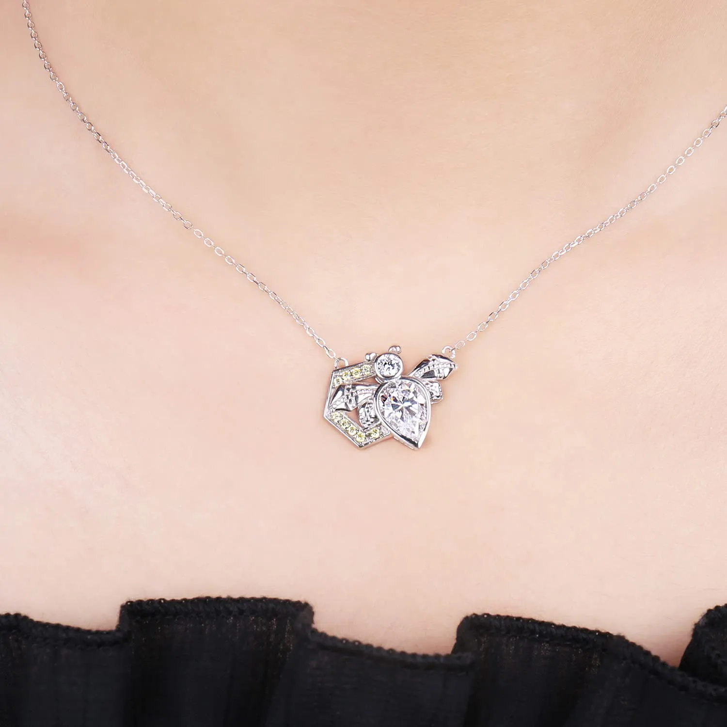 JewelryPalace Ape 2.3ct Collana Argento 925 Gialla
