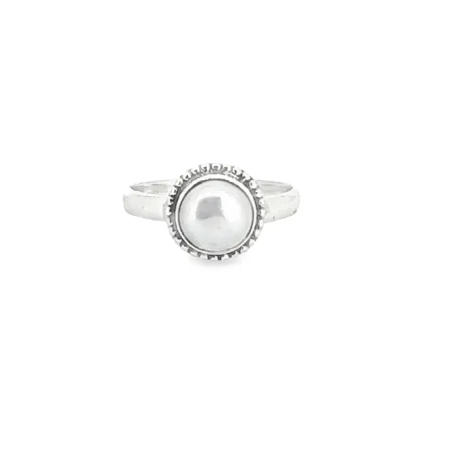 Victoria Jane Pearl and Silver anello argento perla