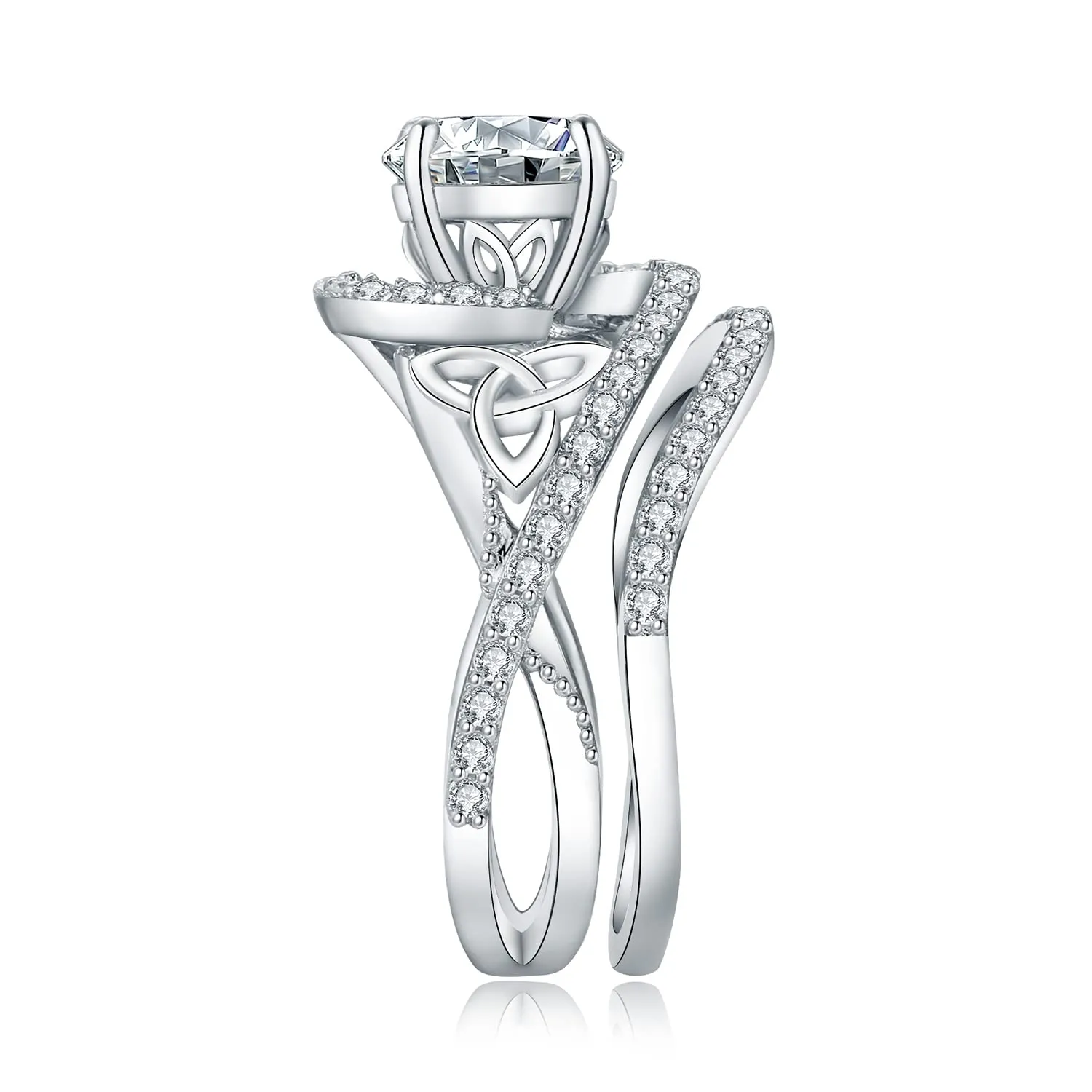 JewelryPalace Vintage Halo Farfalla anello argento 925