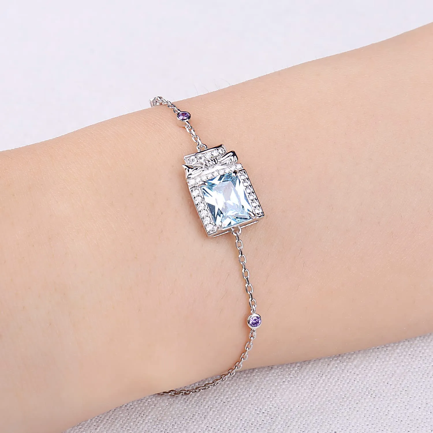 JewelryPalace Profumo 3.9ct Bracciale Argento 925 Blu