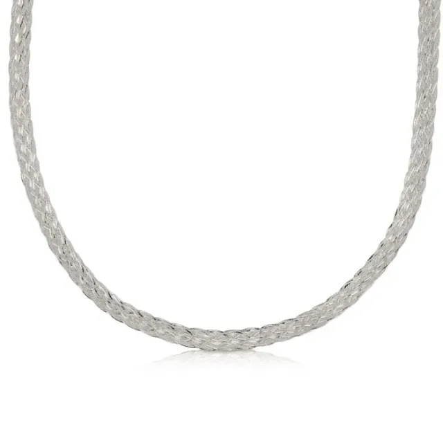 Gioielli Celiento girocollo treccia oro bianco 18kt