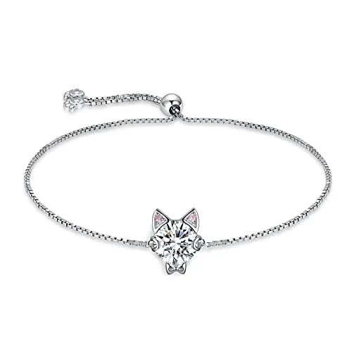 JewelryPalace 1.7ct Gatto bracciale argento 925 zirconia rosa
