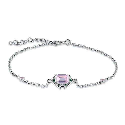 JewelryPalace 1.1ct bracciale zirconia rosa argento