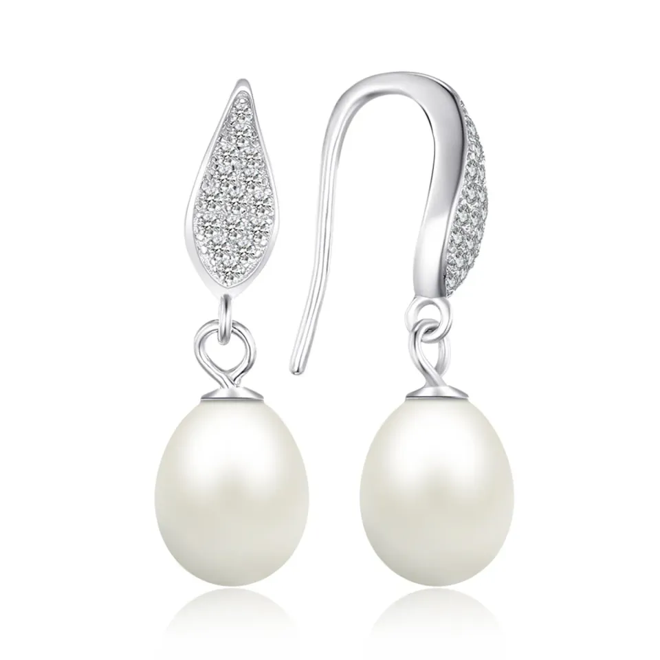 JewelryPalace Perle Acqua Dolce Orecchini Bottone Argento 6-10mm