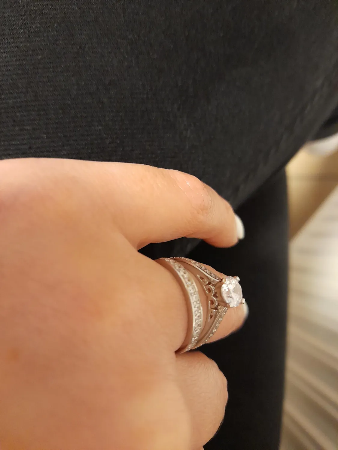 JewelryPalace 1.3ct Anello Solitario Fidanzamento Tre Ori Oro