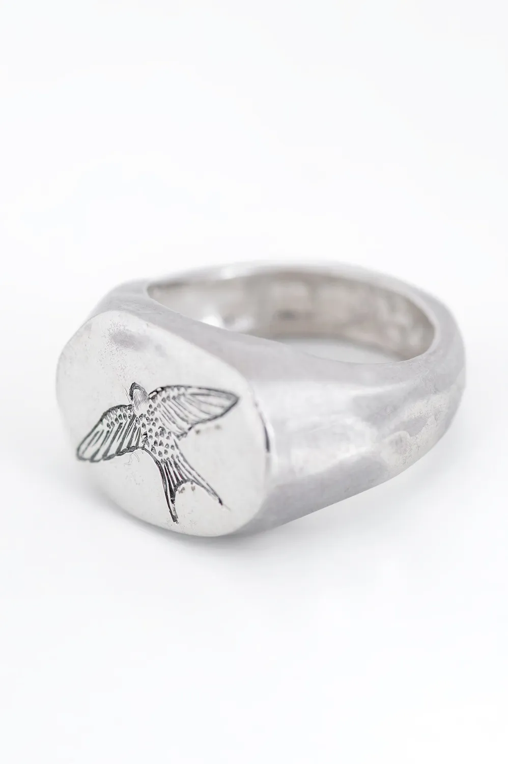 Flor Rubaja Fauna Air I anello sigillo uccelli argento regolabile