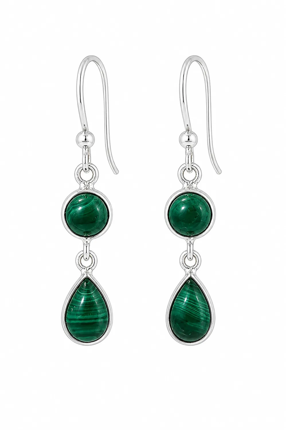 Victoria Jane Double Stone Drop orecchini argento ametista