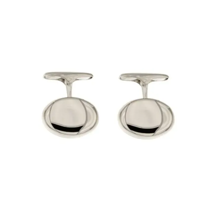 Gioielli Celiento gemelli oro bianco 18 kt lucidi uomo