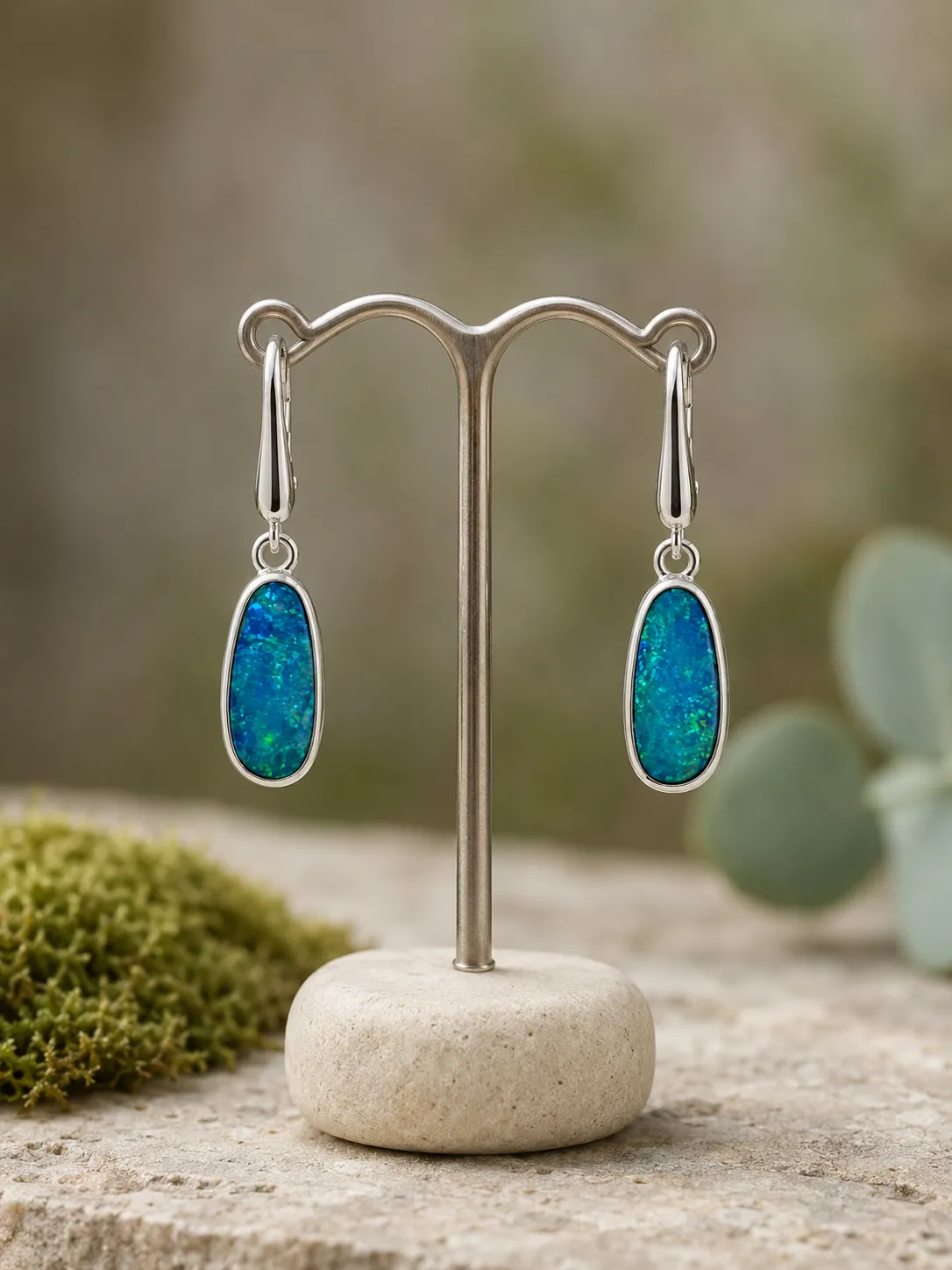 Victoria Jane Mother Earth orecchini argento opale blu