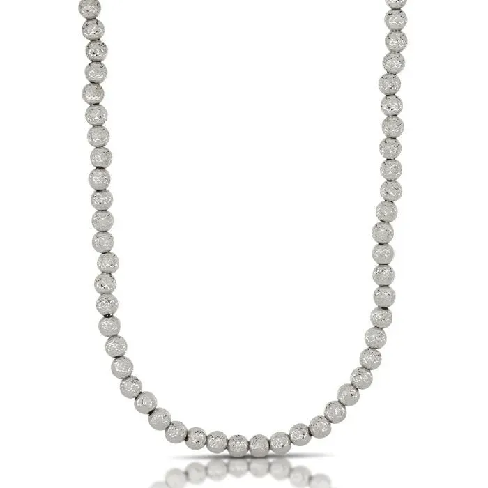 Gioielli Celiento girocollo oro bianco 18kt palline diamantate