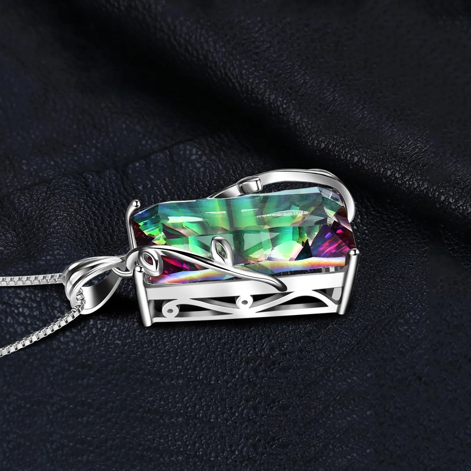 JewelryPalace 15,2ct Collana Quarzo Arcobaleno Argento 925