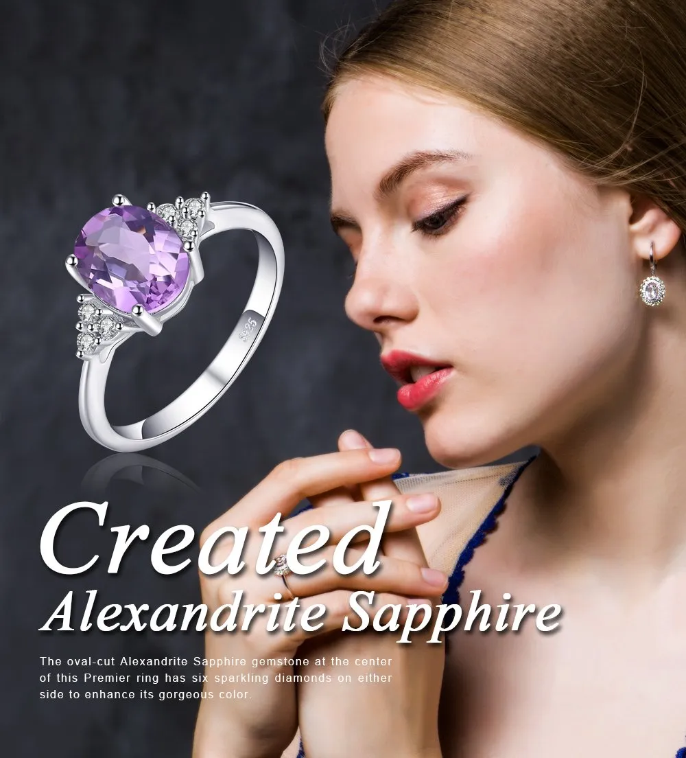 JewelryPalace Classico Ovale anello argento 925 alessandrite