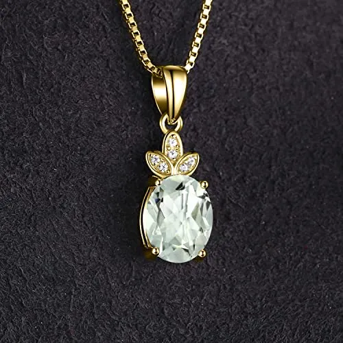 JewelryPalace Classica ovale collana argento topazio bianco 45cm
