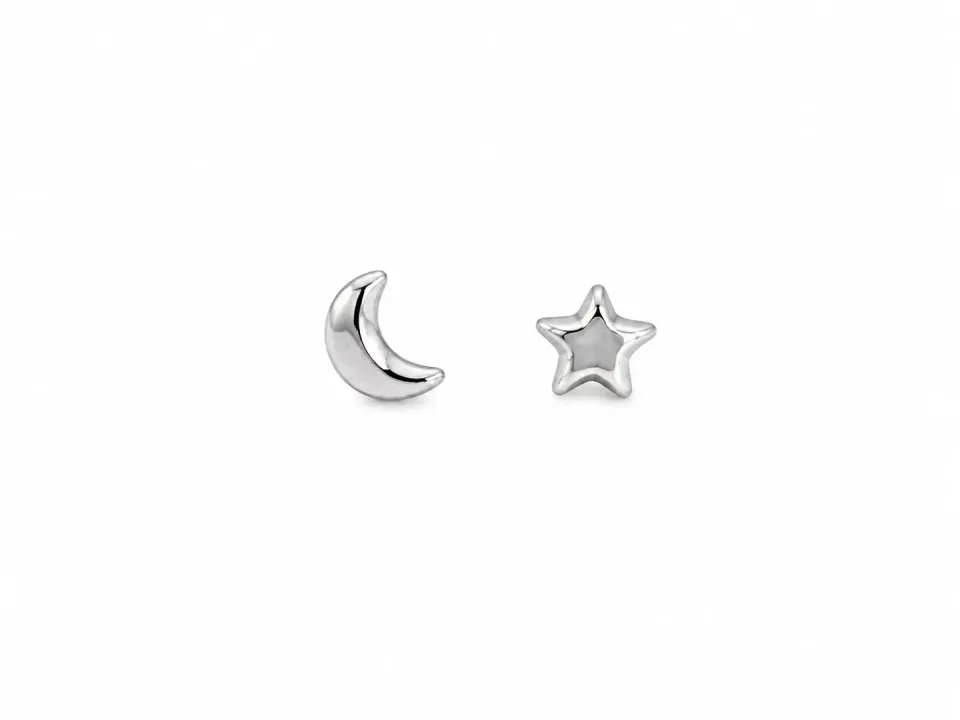 Victoria Jane Moon Star orecchini argento luna stella bottiglia