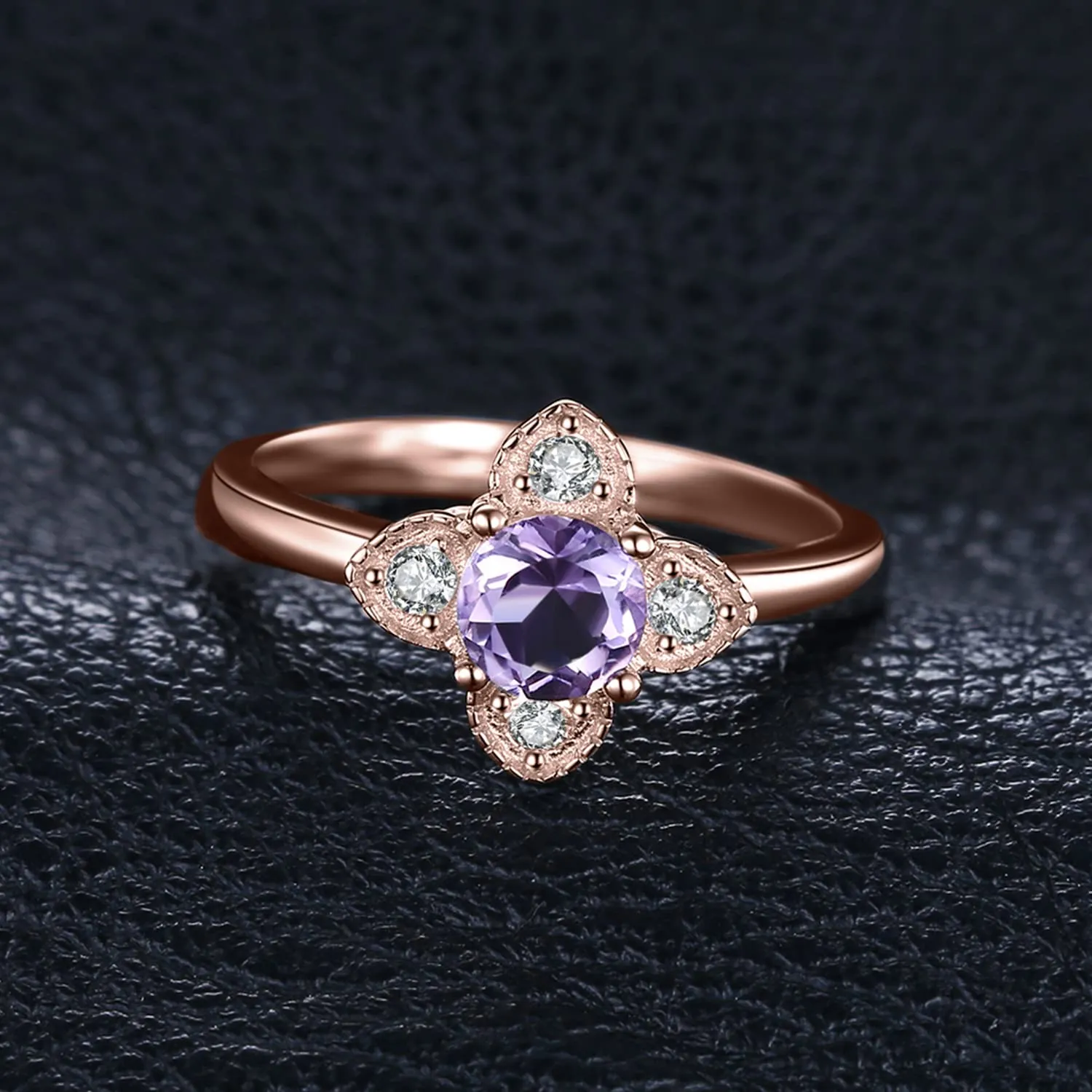 JewelryPalace Fiore anello ametista argento 925