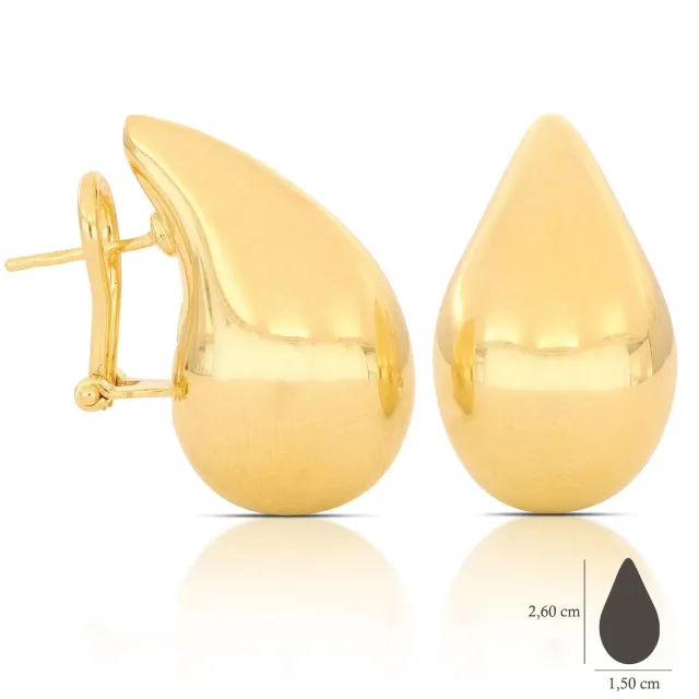 Gioielli Celiento Orecchini Goccia Oro Giallo 18kt