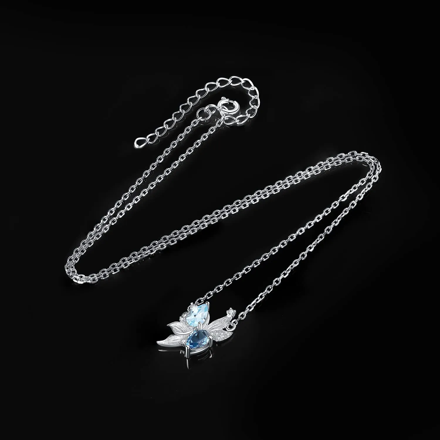 JewelryPalace Pesce 0.9ct Collana Argento Topazio 45cm
