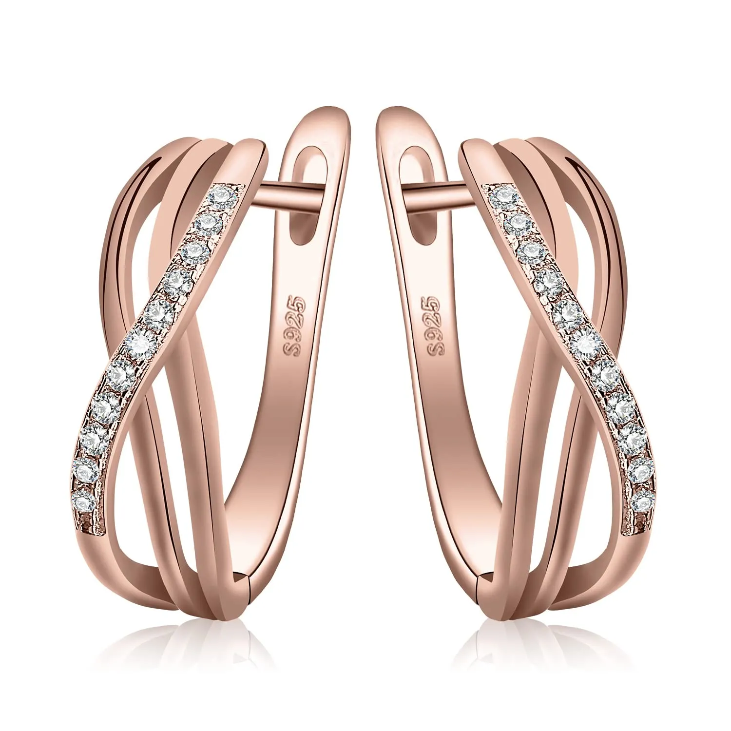 JewelryPalace Hoop Infinito orecchini cerchio argento zirconia
