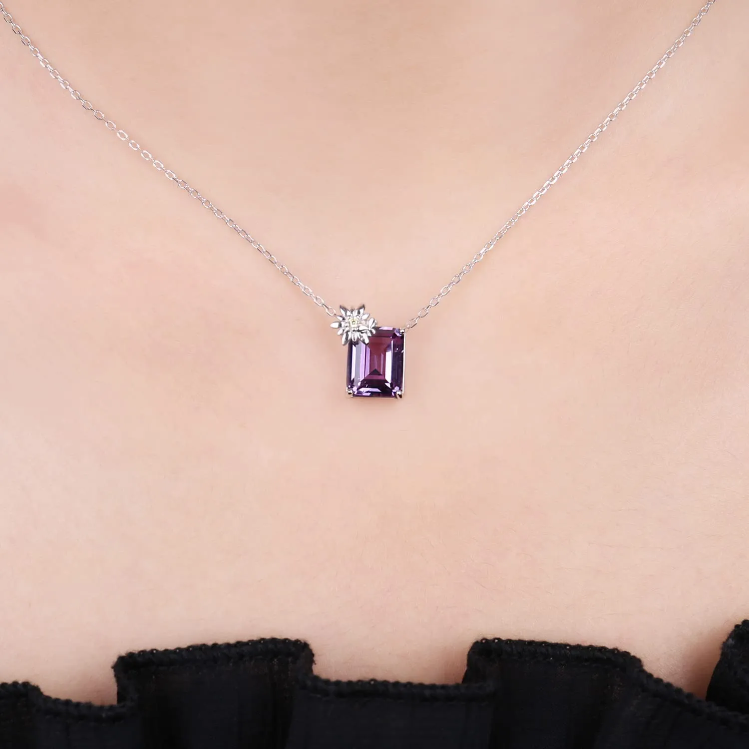 JewelryPalace Margherita collana argento 925 alessandrite 4ct
