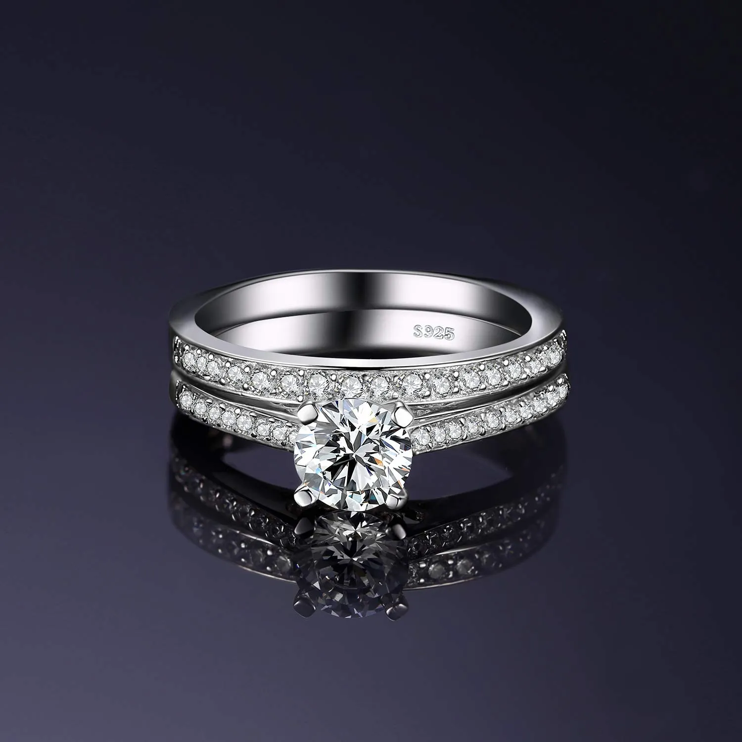 JewelryPalace 1.3ct Anello Solitario Fidanzamento Tre Ori Oro