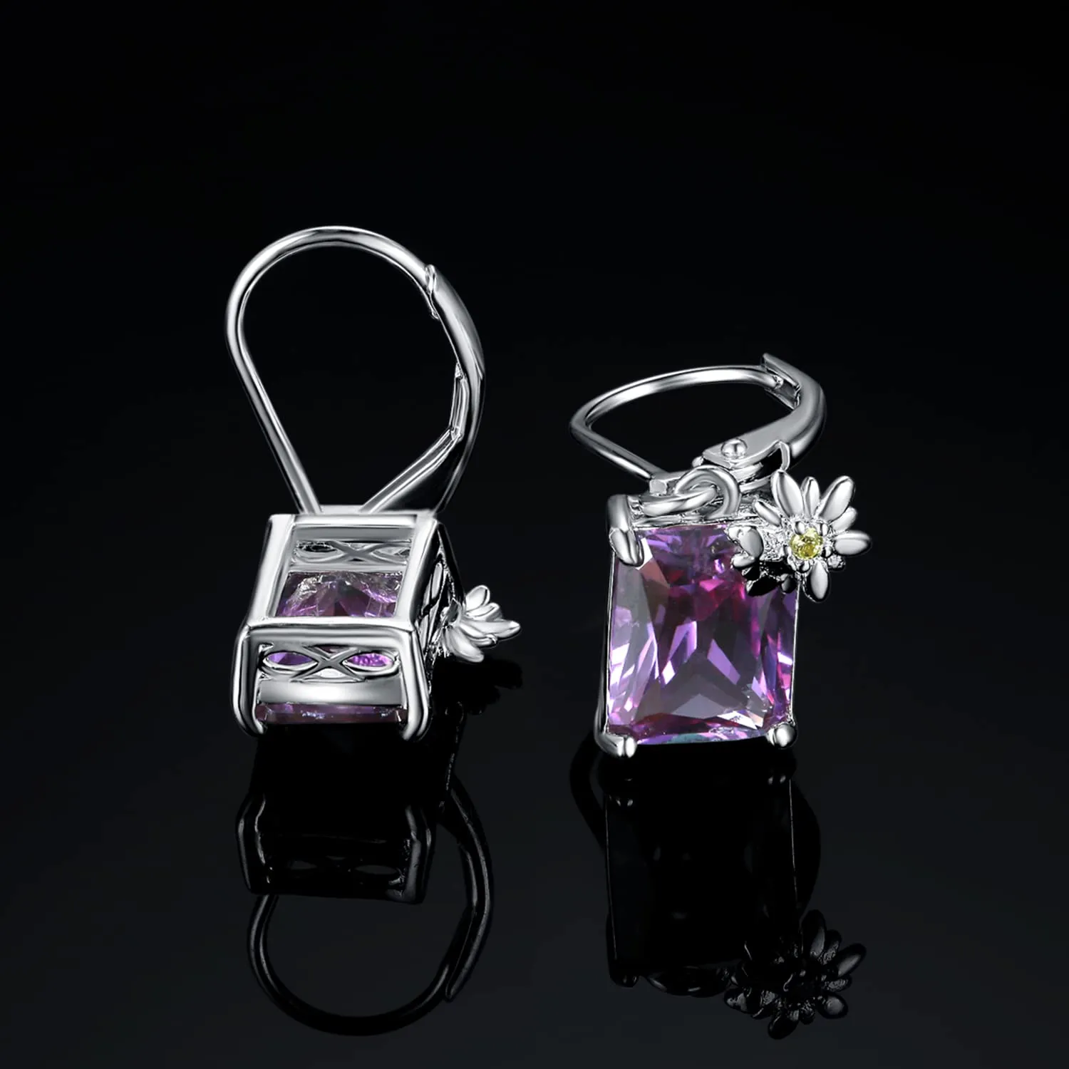 JewelryPalace Margherita orecchini pendenti alessandrite viola