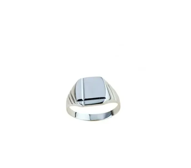 Gioielli Celiento Anello uomo scudo oro bianco 18Kt