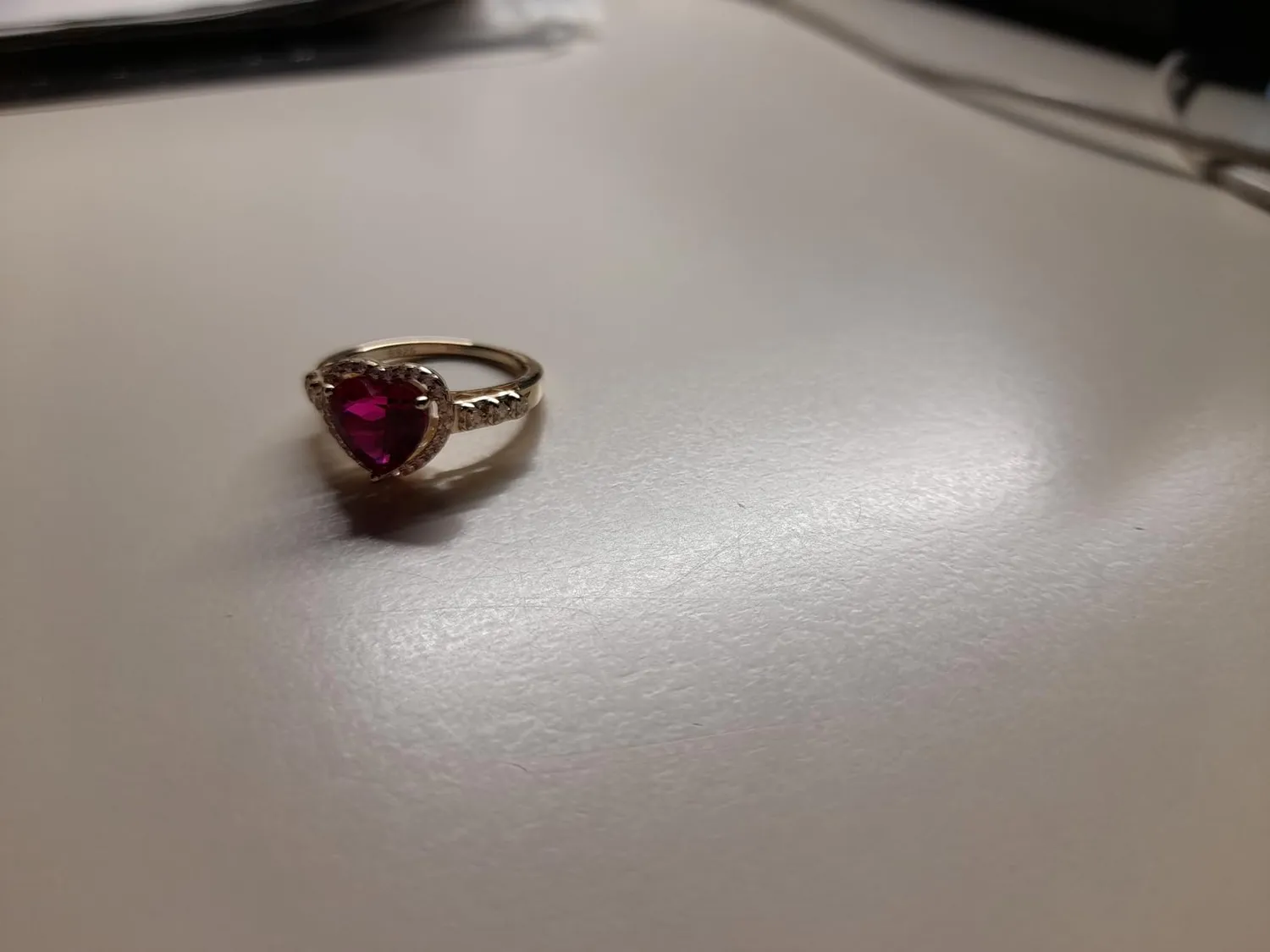JewelryPalace Cuore dell'Oceano Halo anello rubino 14.5