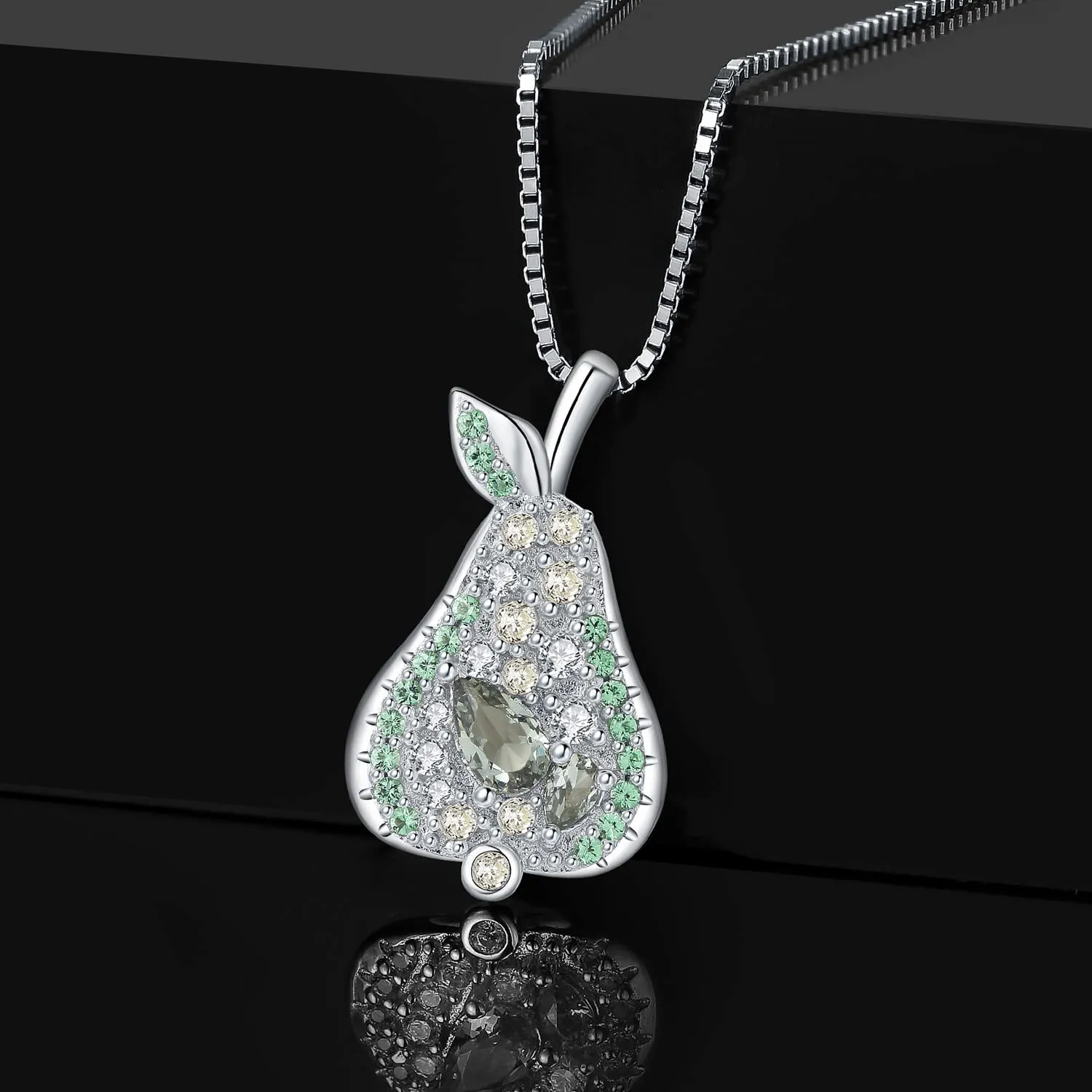 JewelryPalace Pera 1.1ct collana argento 925 spinello verde 45cm