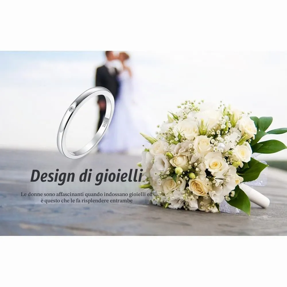 JewelryPalace Classici Anello Argento 925 Pavé Zirconia Oro