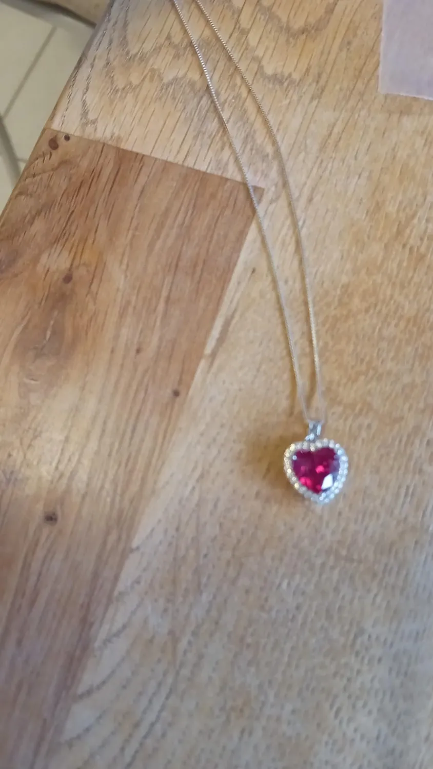 JewelryPalace Cuore 4ct Rubino collana argento 925 cuore