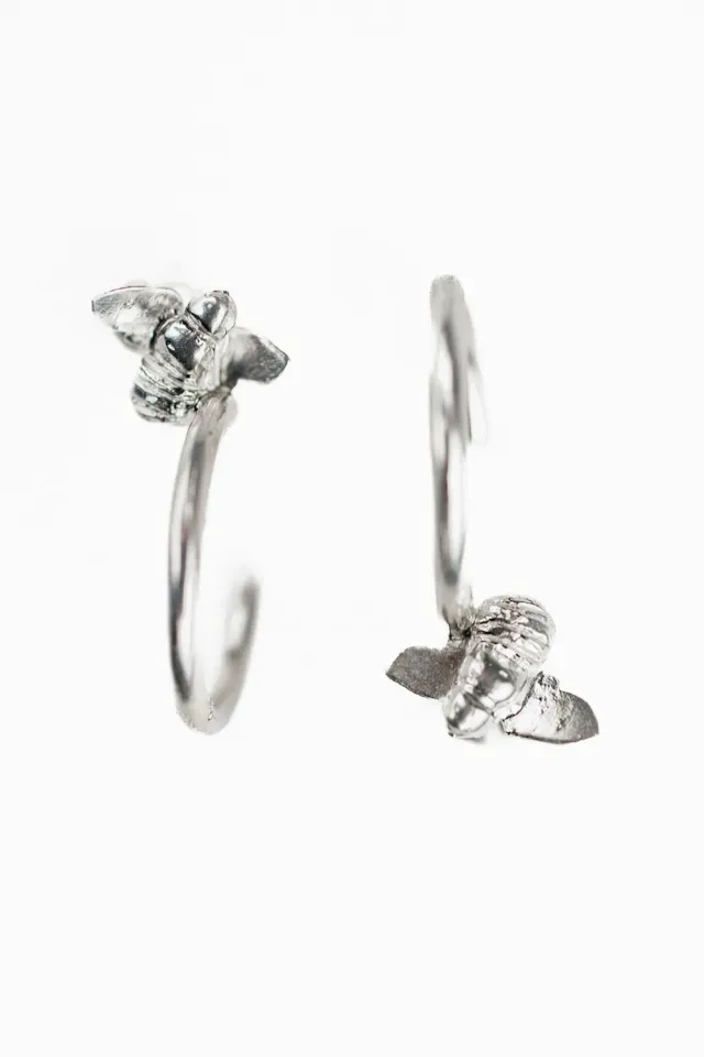 Flor Rubaja Jewelry Ape orecchini cerchio argento 925 23 mm