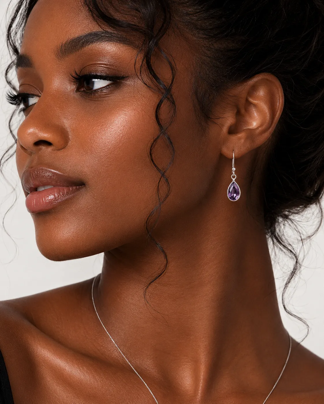 Victoria Jane Amethyst Teardrop orecchini argento ametista