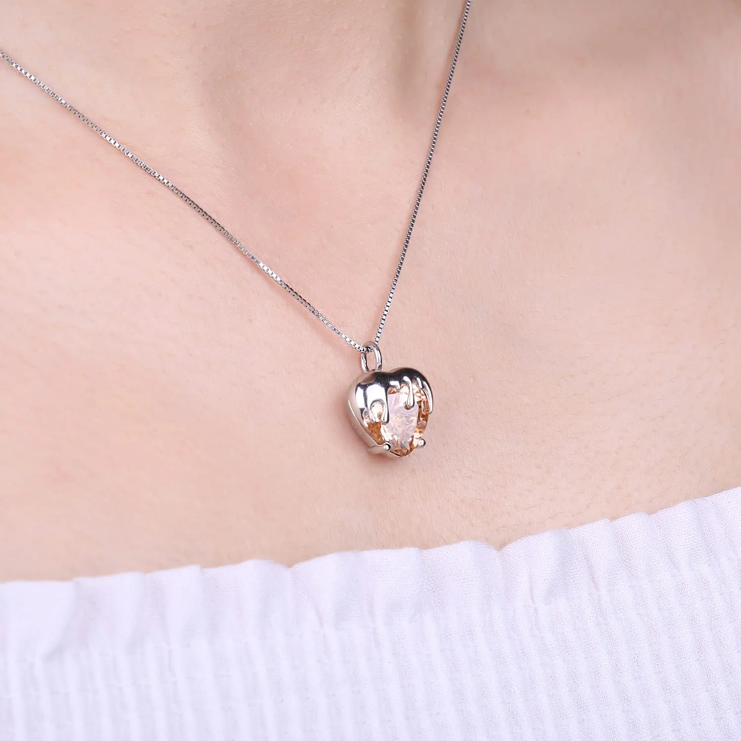 JewelryPalace Ape 11ct Collana Argento Arancione 45cm