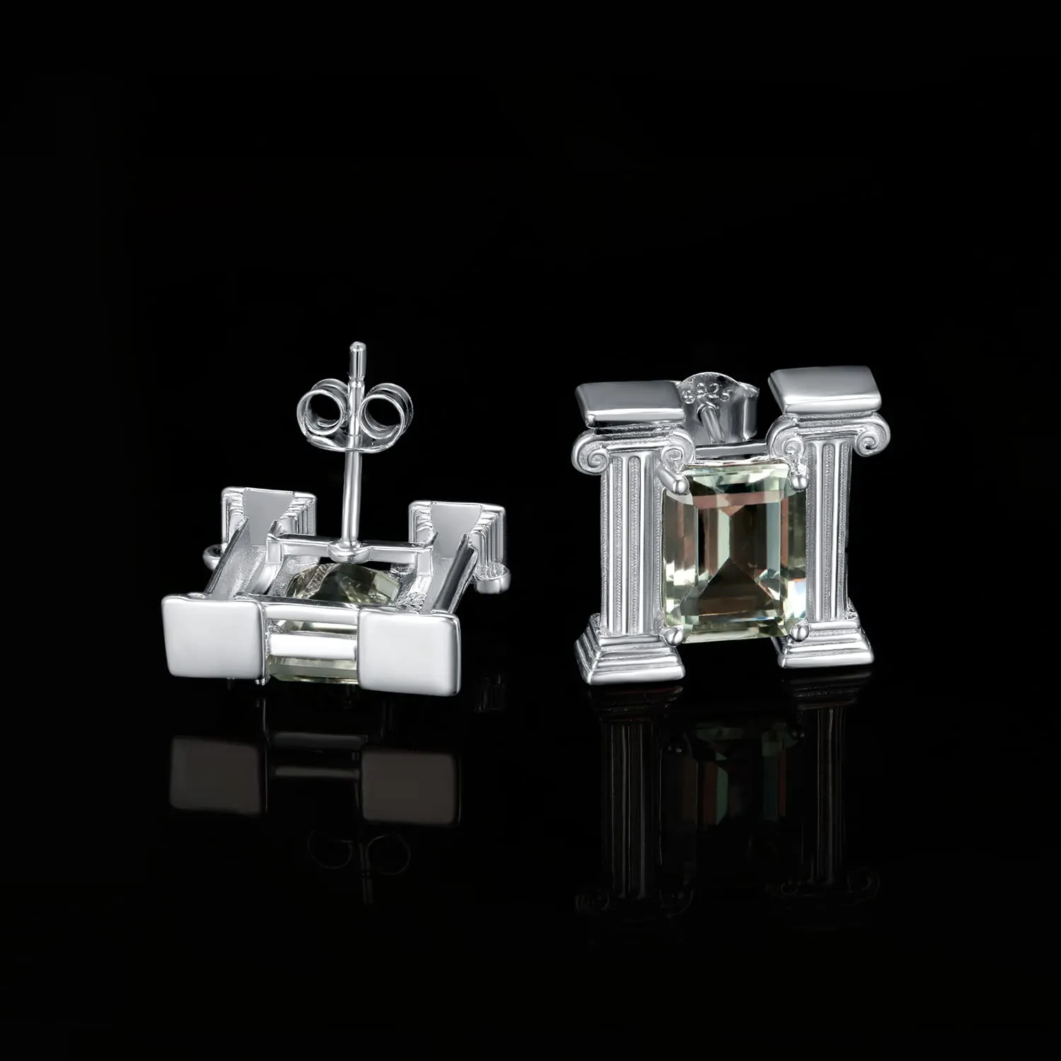 JewelryPalace Romana orecchini ametista verde argento