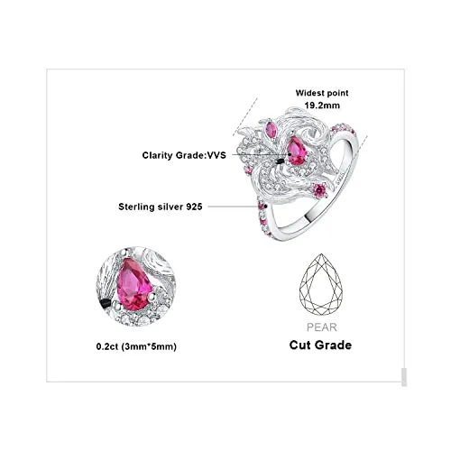 JewelryPalace Volpe Nove Code 0.7ct anello argento rubino