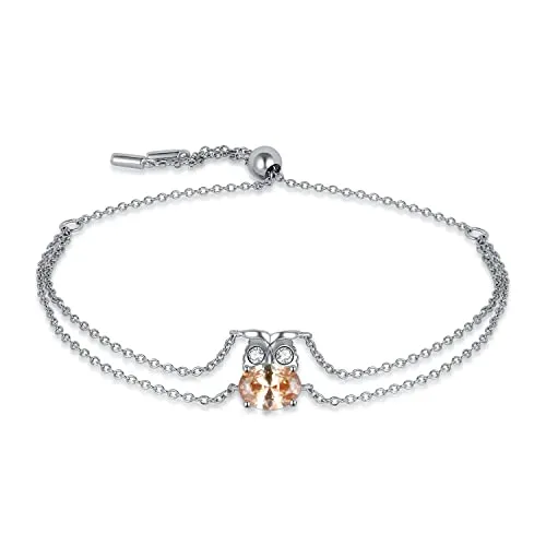 JewelryPalace Gufo 2.2ct bracciale argento zirconia gialla