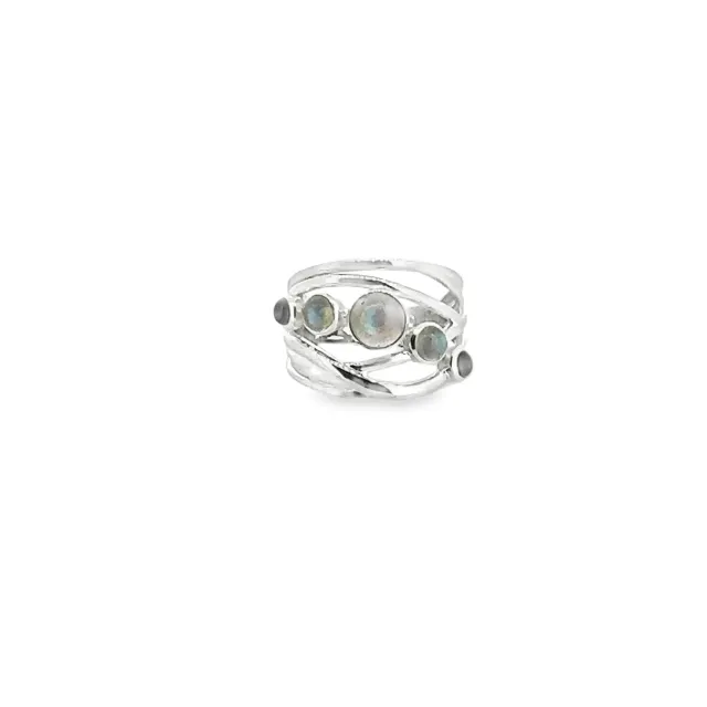 Victoria Jane Labradorite anello argento fascia