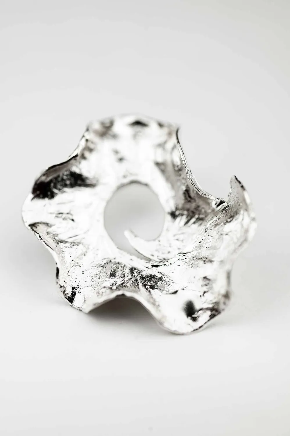 Flor Rubaja Earth Corallo orecchini argento 40 mm