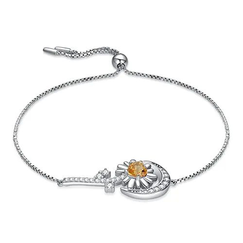 JewelryPalace Girasole bracciale argento 925 citrino cuore