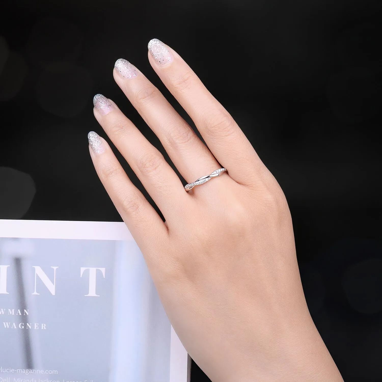 JewelryPalace Corda Infinito anello argento zirconia